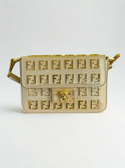 FENDACE Lüx Altın Kaplamalı Çanta